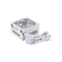 علبة ألعاب GAMEON Trident IV-A POWERFORGE Series متوسطة الحجم مع مزود طاقة 750 واط مثبت مسبقًا - أبيض