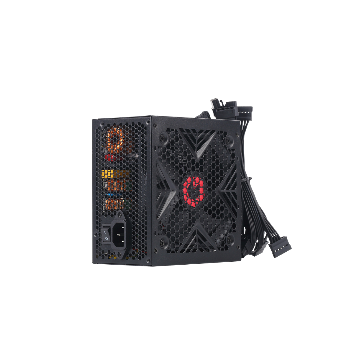 علبة ألعاب GAMEON TRIDENT III-M POWERFORGE Series متوسطة الحجم مع مزود طاقة 750 واط مثبت مسبقًا - أسود 