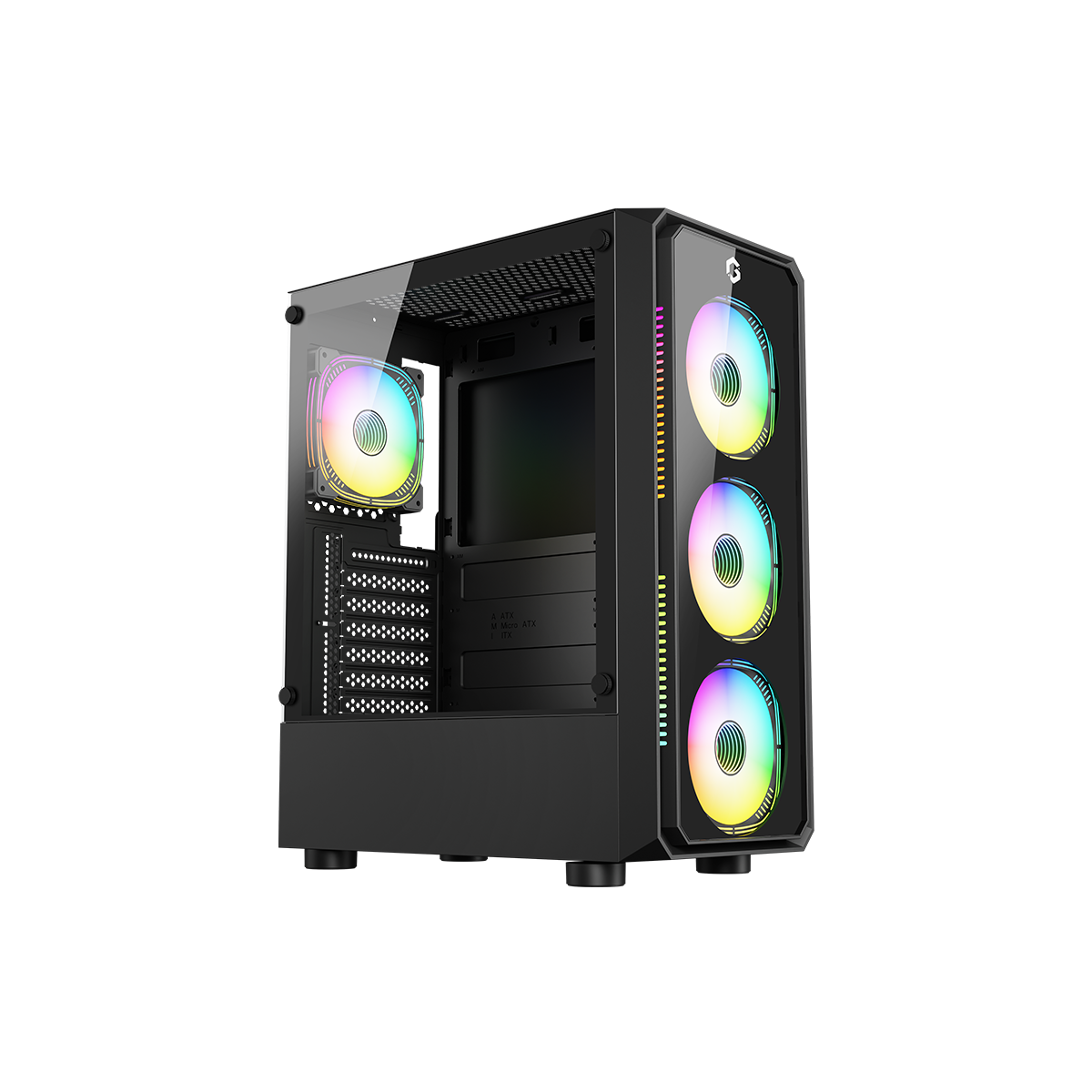 GAMEON Trident VX Mid Tower Gaming Case - Black