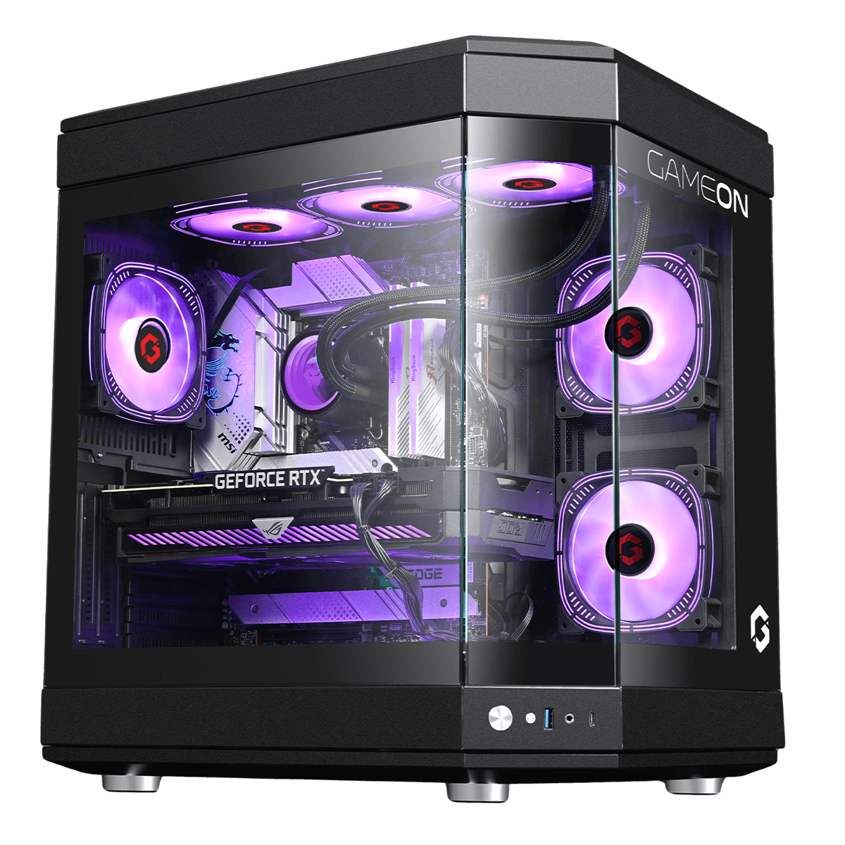 GAMEON Valkyrie Series Mid Tower Gaming Case - Black