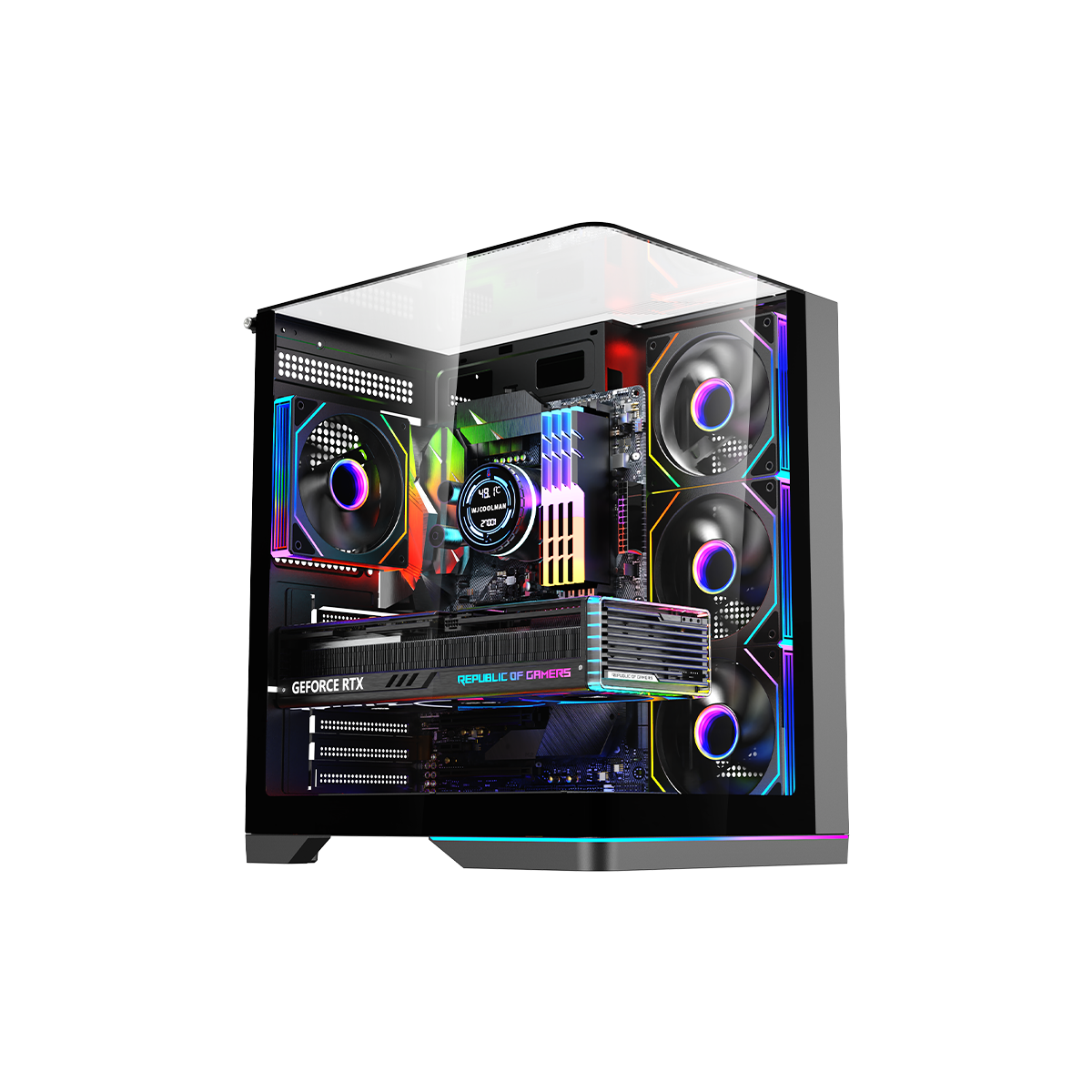 GAMEON Valkyrie X Series Mid Tower Gaming Case - Black
