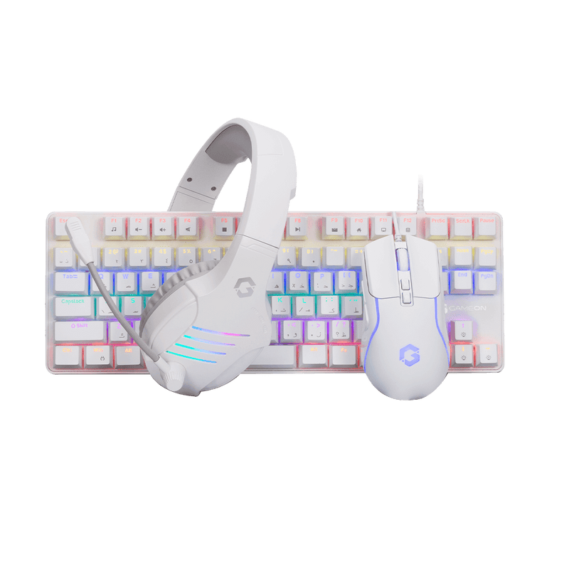 GAMEON VIPER XA All-In-One Artic Series Gaming Bundle (Mechanical Keyboard, Headset, Mouse & Mousepad)