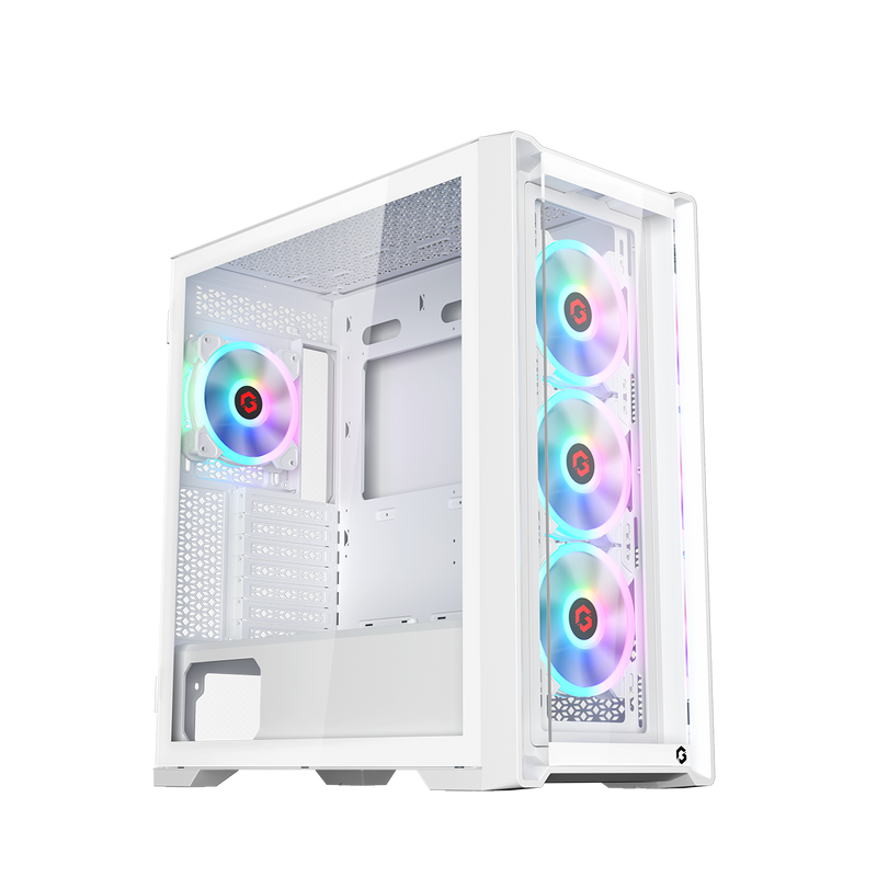 GAMEON Vortex Arctic Series Mid Tower Gaming Case - White