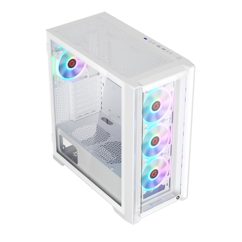 GAMEON Vortex Arctic Series Mid Tower Gaming Case - White