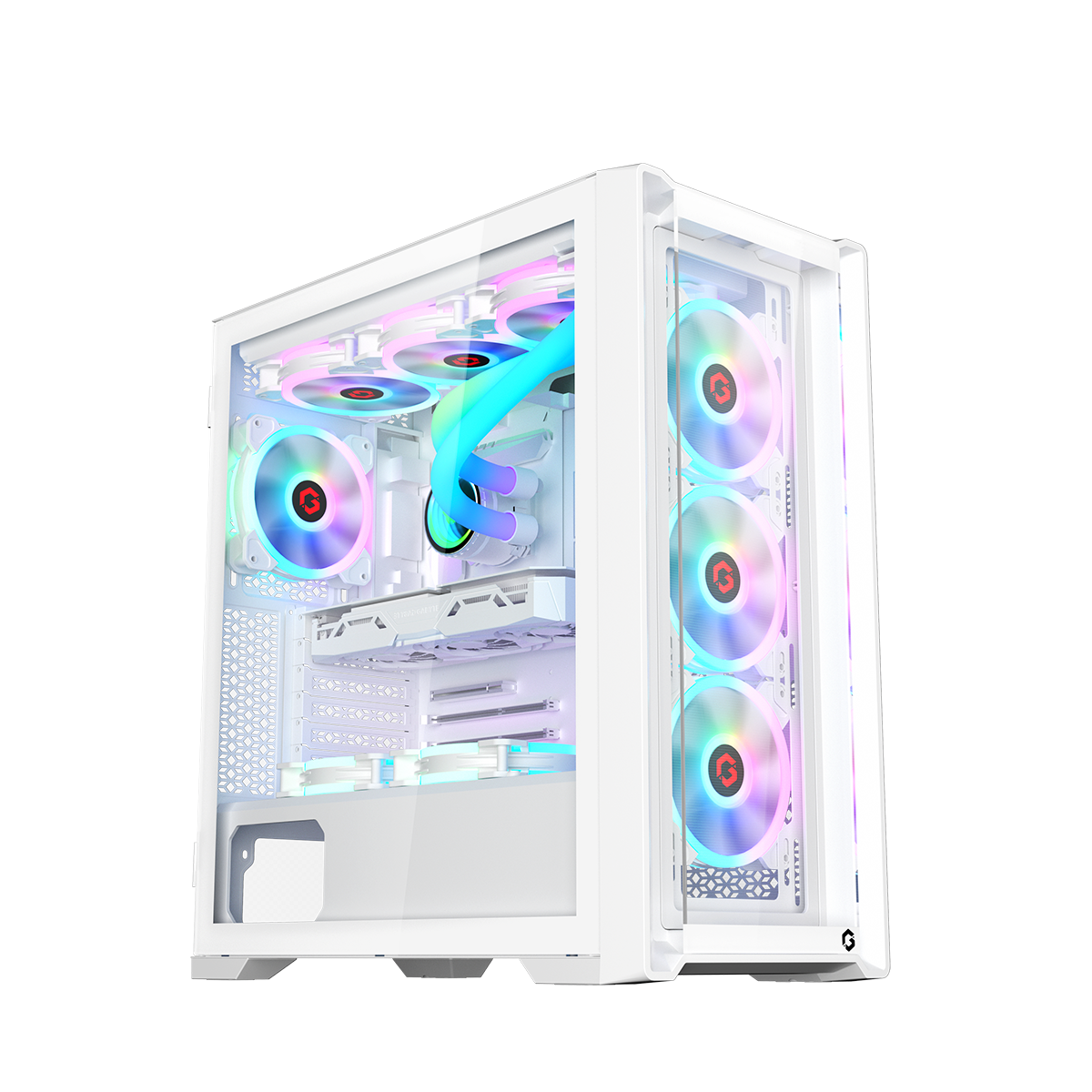 GAMEON Vortex Arctic Series Mid Tower Gaming Case - White