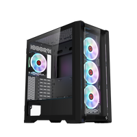 GAMEON Vortex Midnight Series Mid Tower Gaming Case - Black