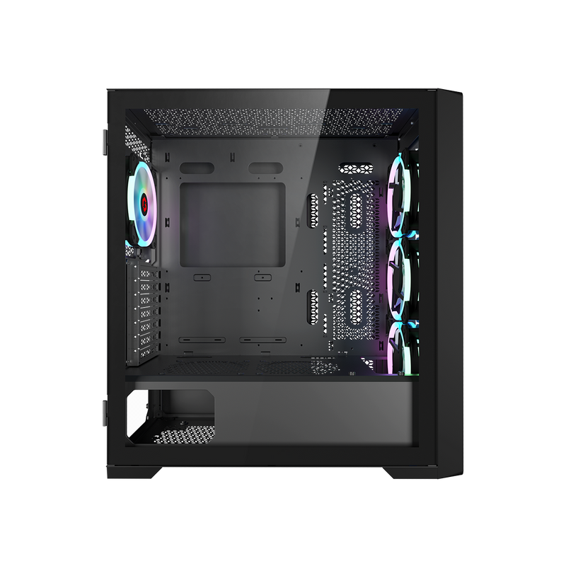 GAMEON Vortex Midnight Series Mid Tower Gaming Case - Black