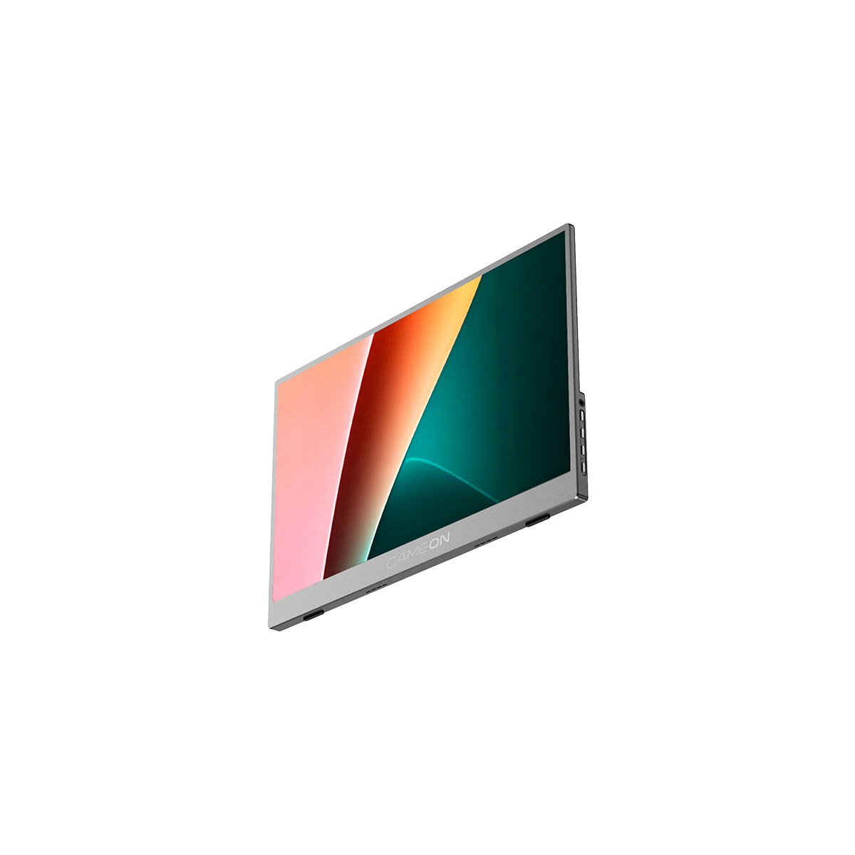 شاشة GAMEON GO15F60IPS-B FLEXVIEW Series محمولة بحجم 15.6 بوصة، 60 هرتز، 5 مللي ثانية، بمنفذي USB-C و HDMI 1.4، تصميم نحيف، لوحة IPS مع مسند - أسود