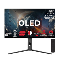 GAMEON GO32OLED4K Signature X Series 32" Dual Switch OLED 4K UHD 240Hz/FHD 480Hz, 0.03ms, HDMI 2.1, Gaming Monitor (Supports PS5) - Black