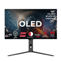 GAMEON GO32OLED4K Signature X Series 32" Dual Switch OLED 4K UHD 240Hz/FHD 480Hz, 0.03ms, HDMI 2.1, Gaming Monitor (Supports PS5) - Black