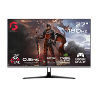 GAMEON GOAE27QHD180IPS Pro Series 27" QHD, 180Hz, MPRT 0.5ms, HDMI 2.1, Fast IPS Gaming Monitor (Supports PS5) - Black