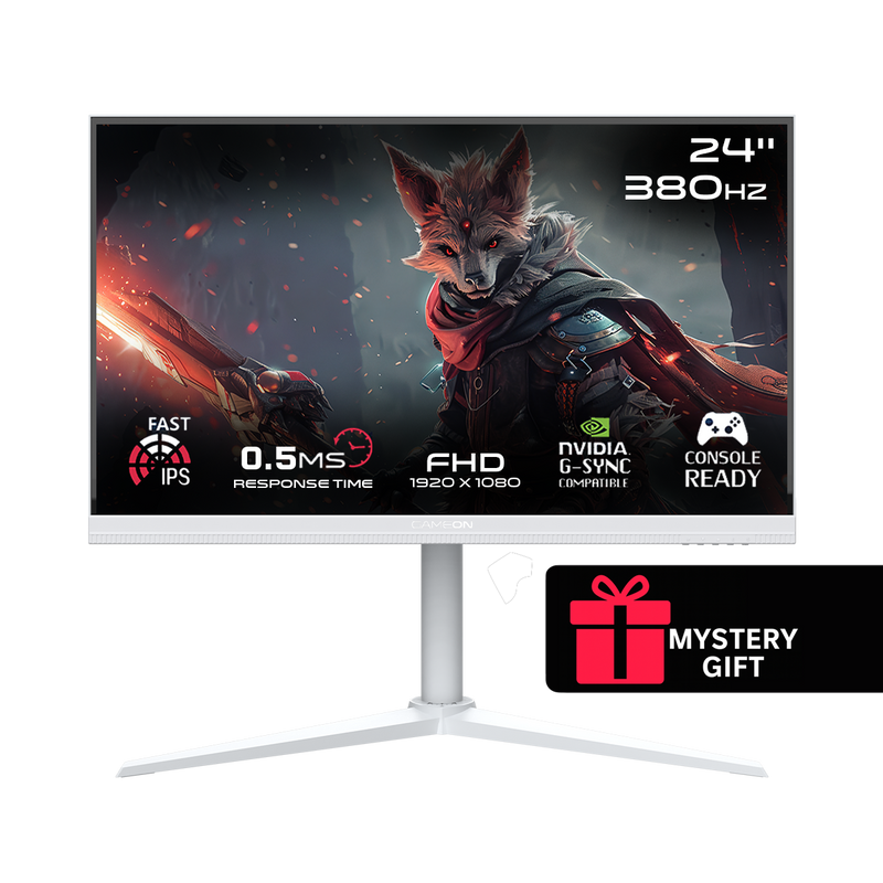GAMEON GOAP24FHD380IPS Artic Pro Series 24" FHD, 360Hz, MPRT 0.5ms, HDMI 2.1, Fast IPS Gaming Monitor (Supports PS5) - White