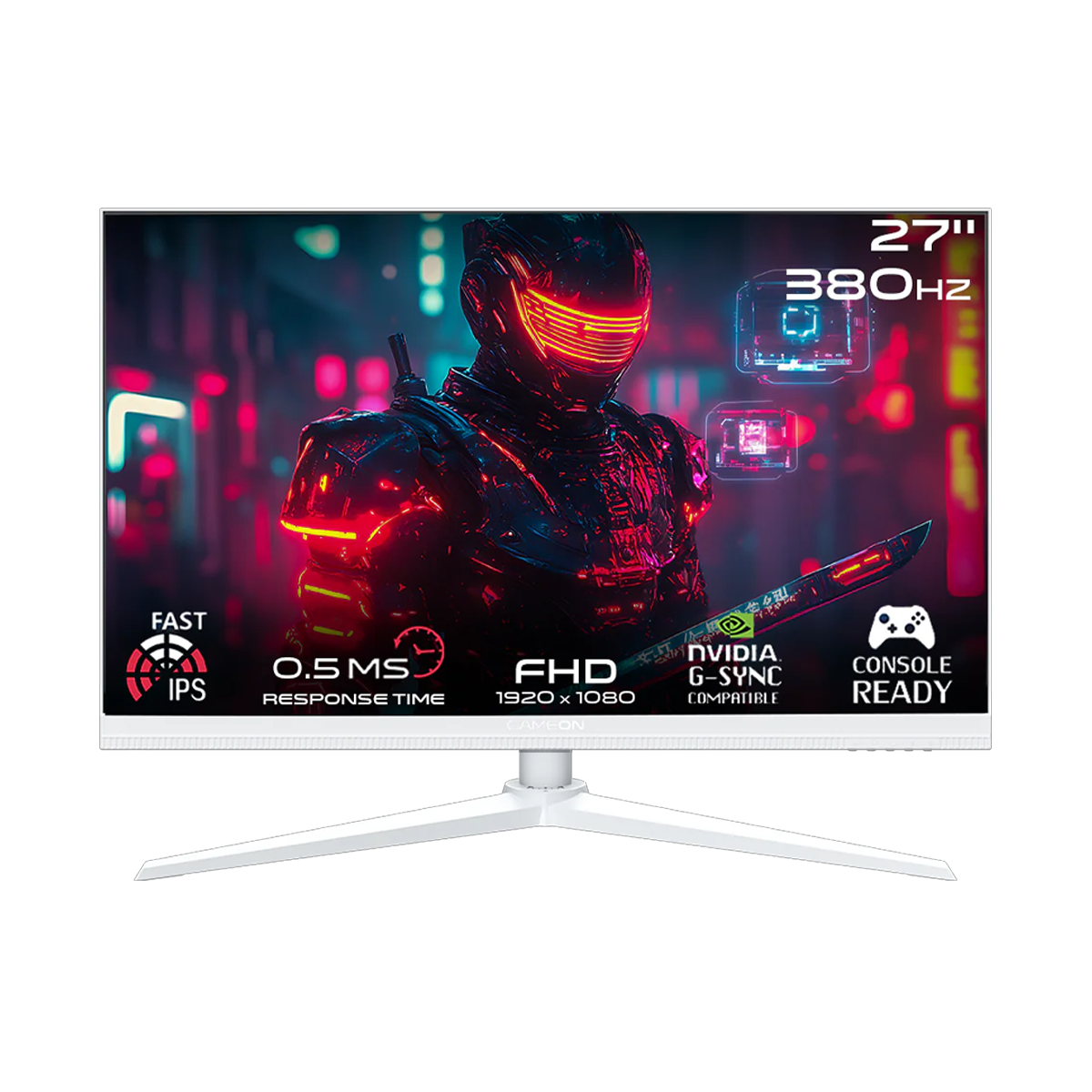 GAMEON GOAP27FHD380IPS Artic Pro Series 27" FHD, 380Hz, MPRT 0.5ms, HDMI 2.1, Fast IPS Gaming Monitor (Supports PS5) - White