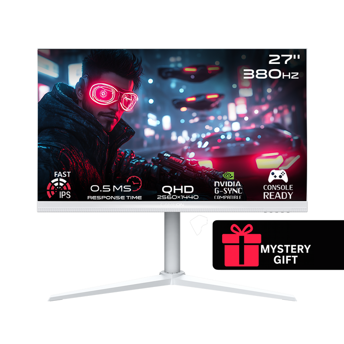 GAMEON GOAP27QHD380IPS Artic Pro Series 27" QHD, 380Hz, MPRT 0.5ms, HDMI 2.1, Fast IPS Gaming Monitor (Supports PS5) - White
