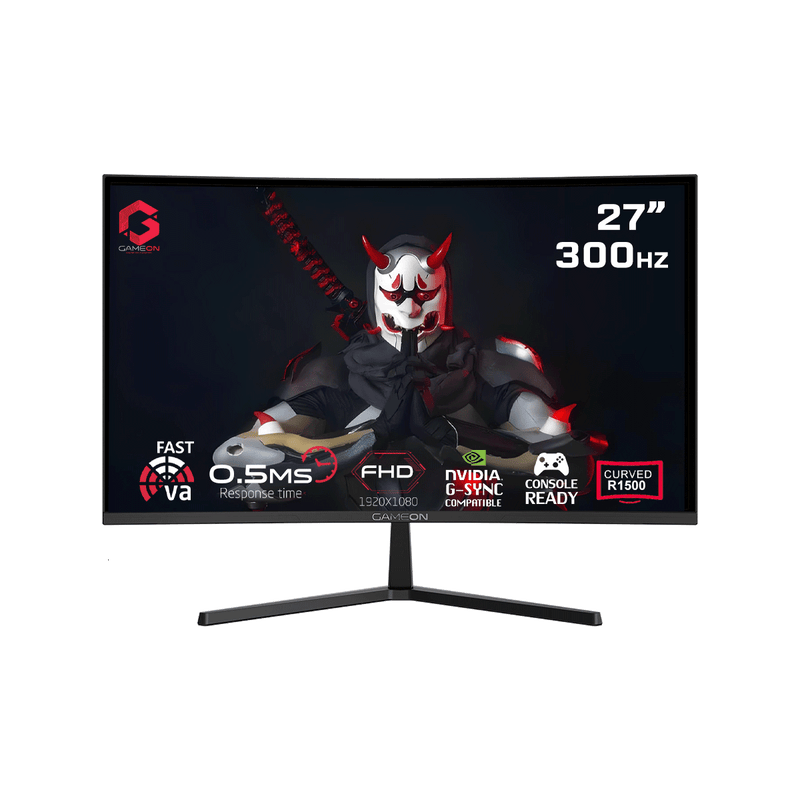GAMEON GOC27F300 27'' ,300Hz, FHD, 0.5Ms, Fast VA Curved R1500, HDMI 2.1 Gaming Monitor