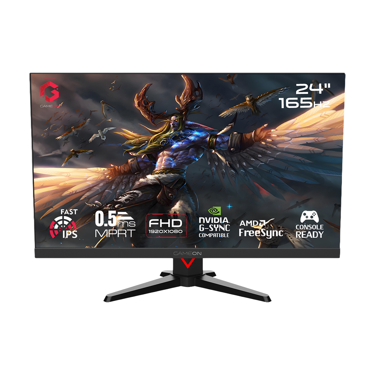 GAMEON GOE24FHD165IPS Epic Series 24" FHD, 165Hz, 0.5ms, HDMI 2.1, IPS Gaming Monitor (Supports PS5) - Black