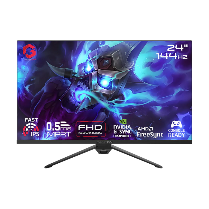 GAMEON GOES24FHD144IPS Essential Series 24" FHD, 144Hz, MPRT 0.5ms, HDMI 2.1, Fast IPS Gaming Monitor (Supports PS5) - Black