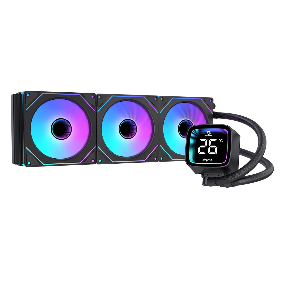 GAMEON - KRAKEN X Pro Series N360 LCD Display Liquid CPU Cooler 360mm With ARGB Tube – Black