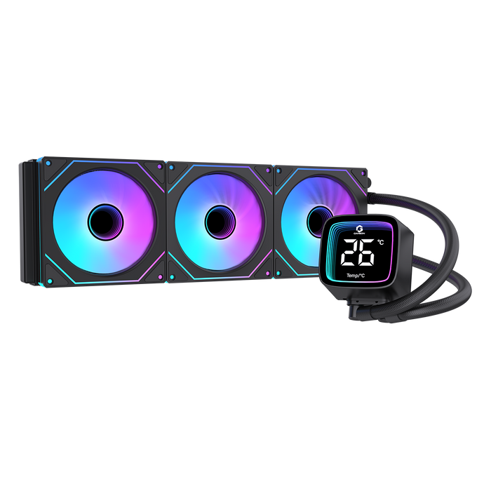 GAMEON - KRAKEN X Pro Series N360 LCD Display Liquid CPU Cooler 360mm With ARGB Tube – Black