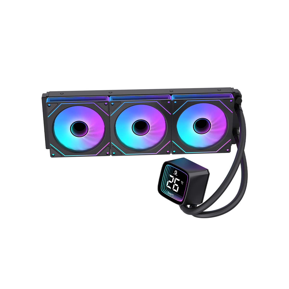 GAMEON - KRAKEN X Pro Series N360 LCD Display Liquid CPU Cooler 360mm With ARGB Tube – Black
