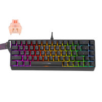 GAMEON MAGPRO GOMG1K8-RS 60% RGB Magnetic Gaming Keyboard - Front view showing pink switches and compact layout.