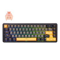 GAMEON VOLT GOMGK68-RS 60% RGB Magnetic Gaming Keyboard - Front view showing pink switches and compact layout.