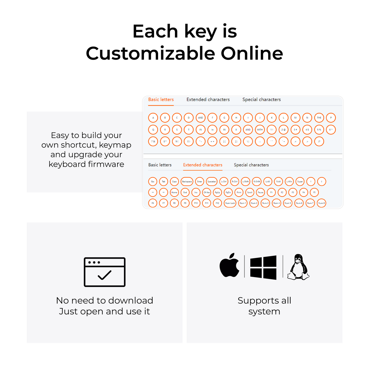GAMEON VOLT GOMGK68-RS keyboard customization software - create shortcuts, keymaps, macros, and upgrade firmware. Supports Windows, macOS, and Linux systems.