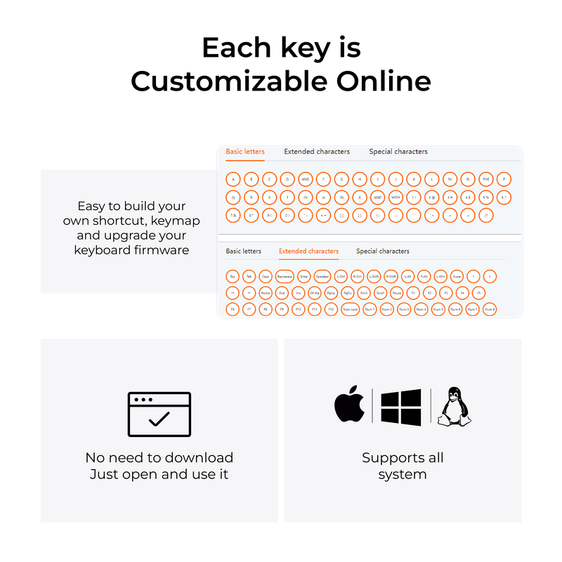 GAMEON VOLT GOMGK68-RS keyboard customization software - create shortcuts, keymaps, macros, and upgrade firmware. Supports Windows, macOS, and Linux systems.