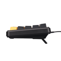 Side view of GAMEON VOLT GOMGK68-RS 60% RGB magnetic keyboard showing the Type-C connection port and sloped key profile.