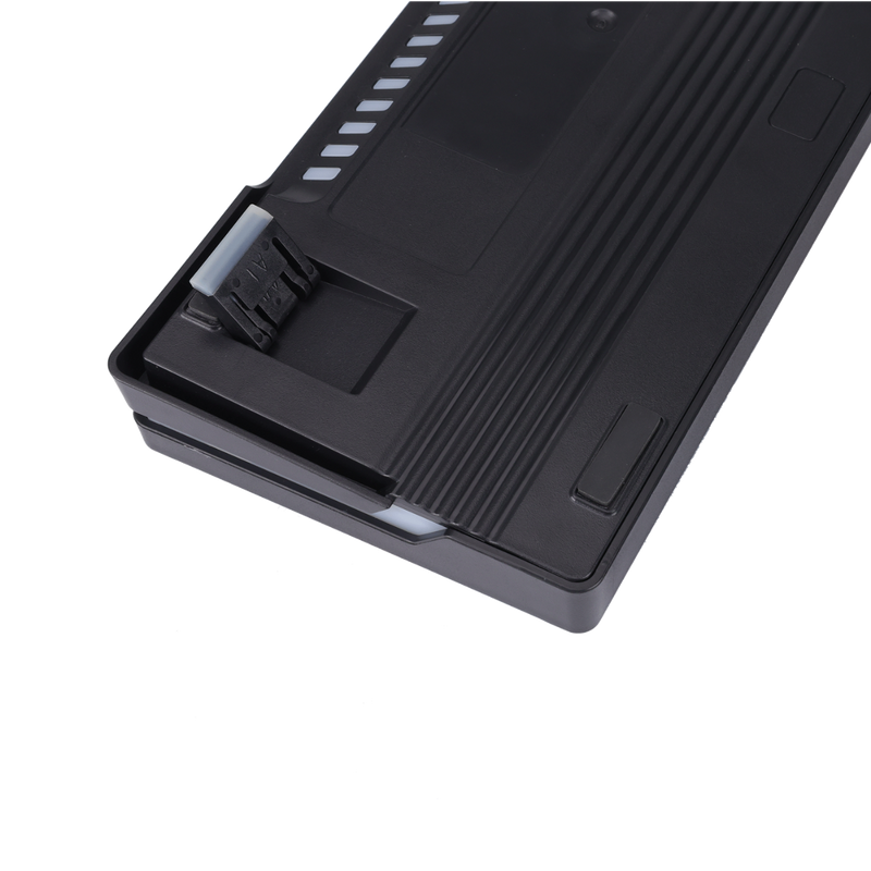 Bottom view of GAMEON AEROX GOMK160-RS 60% RGB mechanical keyboard showing non-slip rubber feet.