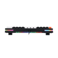 Rear view of GAMEON AEROX GOMK60-RS 60% RGB mechanical keyboard showing the full-length RGB light bar illumination.