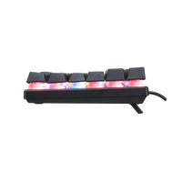 Side view of GAMEON KENORA GOMK87-RS 80% RGB mechanical keyboard showing the RGB light and sloped key profile.