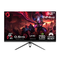 GAMEON GOP32UHD144IPS Gaming Monitor, 32 Inch, Computer Monitors, UHD, 3840x2160, 144Hz OD, MPRT 0.5ms, HDR, HDMI 2.1, Fast IPS, VESA and Tilt, Metal stand, Support PS5 - Black