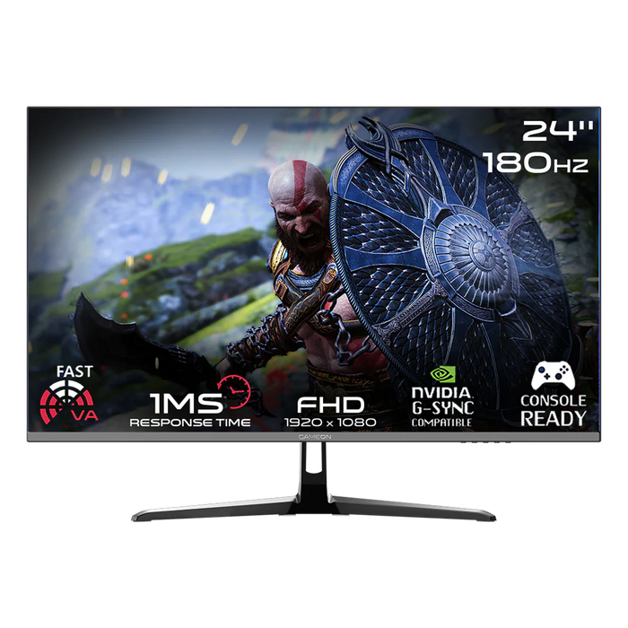 GAMEON GOPS24180VA Pro Series 24" FHD, 180Hz, MPRT 0.5ms, HDMI 2.1, Fast VA Panel Gaming Monitor (Supports PS5) - Black
