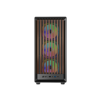 GAMEON TIMBERI Midnight Series ARGB + PWM Mid Tower Gaming Case - Wood/Black