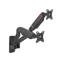 GAMEON GO-5008 Economy Spring-Assisted Wall Mounted Dual Monitor Arm For Gaming And Office Use, 17" - 32", Each Arm Up To 9 KG