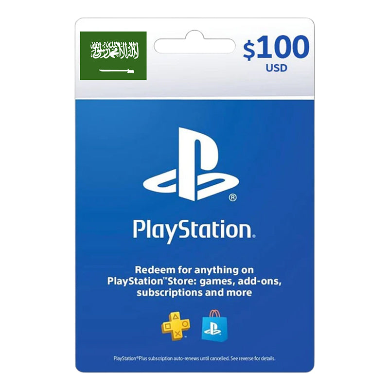 Sony PlayStation Network Gift Card 100$ PSN - Saudi Account