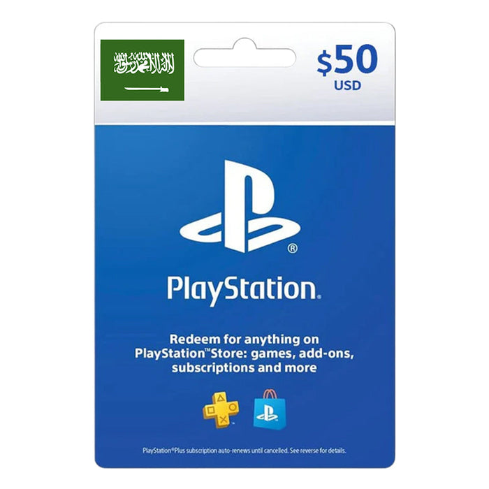 Sony PlayStation Network Gift Card 50$ PSN - Saudi Account