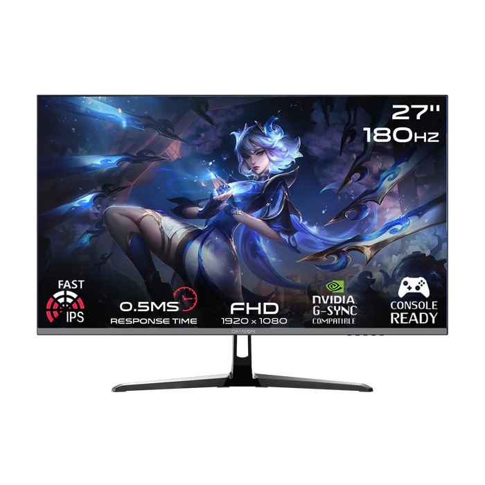 GAMEON GOPS27180IPS Pro Series 27" FHD, 180Hz, MPRT 0.5ms, HDMI 2.1, Fast IPS Gaming Monitor (Supports PS5) - Black