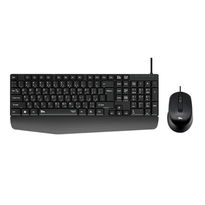 Twisted Minds K12 Kavara Series 2in1 Combo Wired Mode Lightweight - Black - (English / Arabic) Layout