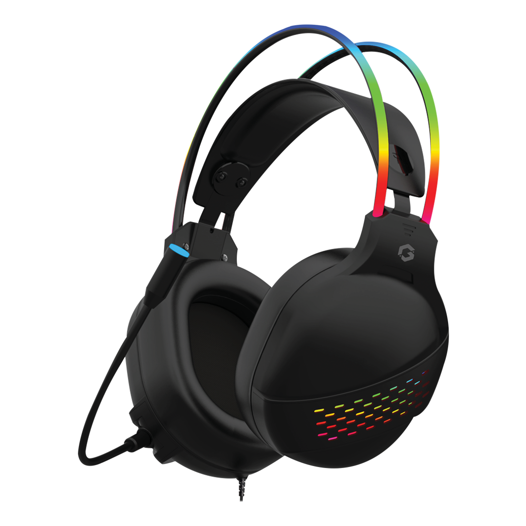 GAMEON GO-711 RGB Gaming Headset With Detachable Mic - Black