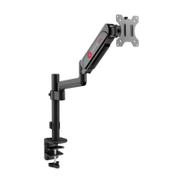 GAMEON GO-3363 Pole-Mounted Spring-Assisted Single Monitor Arm For Gaming And Office Use, 17" - 32", Arm Up To 9 KG