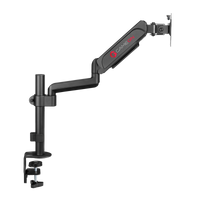 GAMEON GO-3363 Pole-Mounted Spring-Assisted Single Monitor Arm For Gaming And Office Use, 17" - 32", Arm Up To 9 KG