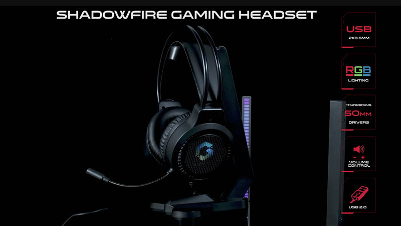 GAMEON GOT101 Shadowfire RGB Gaming Headset - Black