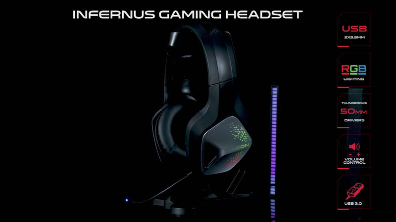 GAMEON GOK905 Infernus RGB Gaming Headset - Black