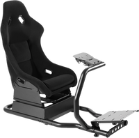 GAMEON Pro Racing Simulator Cockpit With Gear Shifter Mount - Black