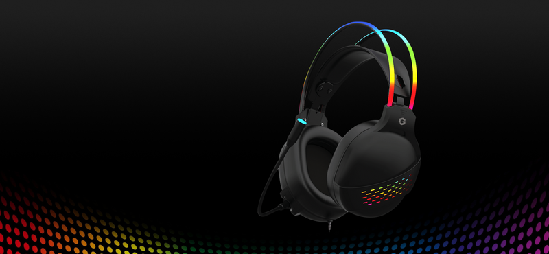 GAMEON GO-711 RGB Gaming Headset With Detachable Mic - Black