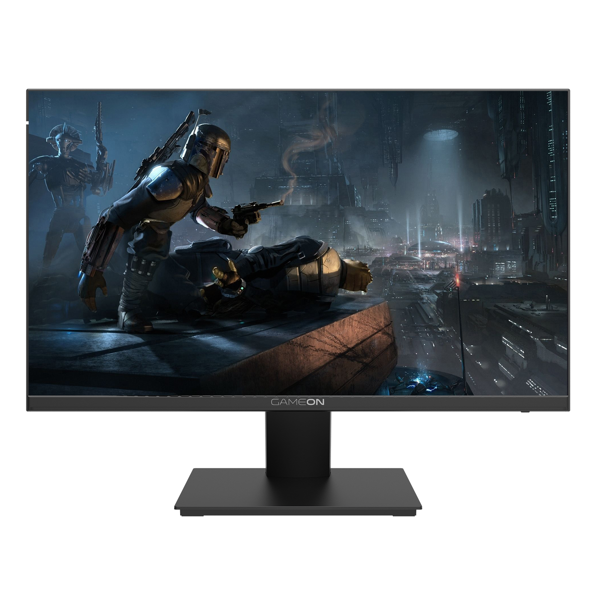 GAMEON GOE27FHD75VA 27 Inch Gaming Monitor, شاشه قيمنق FHD, 75Hz, 4ms, FPS, HDR, Antiglare, Hard coating, HDMI Ports, VA Panel, Edge-lit LED Flat Screen, tilt, Speakers, Black