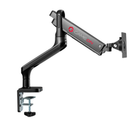 GAMEON GO-2137 Premium Aluminum Spring-Assisted Single Monitor Arm For Gaming And Office Use, 17" - 33" With USB Port, Arm Up To 9 KG, Space Grey