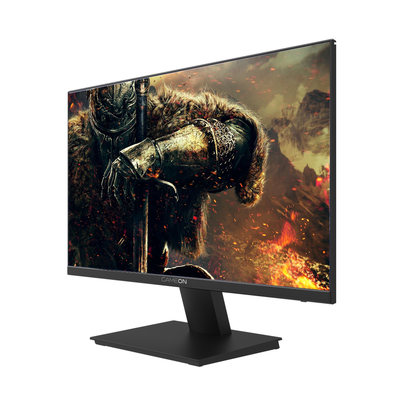 GAMEON GOB22FHD75VA 22 Inch Gaming Monitor, FHD, شاشه قيمنق, 75 Hz, VA Panel, HDMI Ports, GSync & Free Sync, VESA, Tilt, Flat LED Screen, Fixed Stand, with Speakers, Black